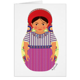Guatemalan Matryoshka-kort OBS Kort