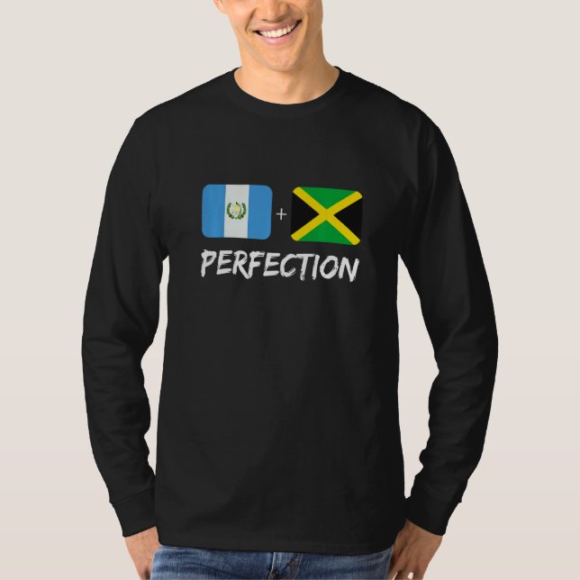Guatemalan Plus Jamaican Perfection Mix Flag Herit T Shirt (Framsida)
