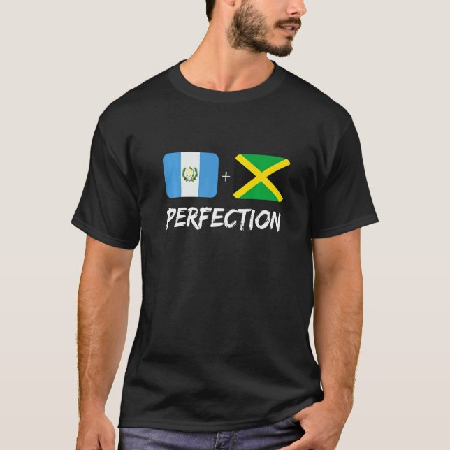 Guatemalan Plus Jamaican Perfection Mix Flag Herit T Shirt (Framsida)