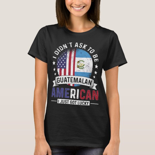 Guatemalansk amerikansk Flaggor Pride Guatemala Fl T Shirt (Framsida)