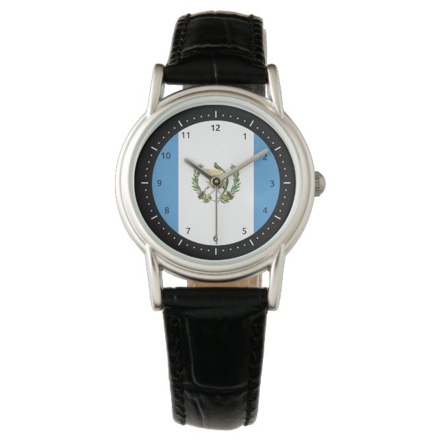 Guatemalansk flaggklocka armbandsur (Framsida)