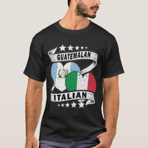 Guatemalanska och italienska Flagga T Shirt