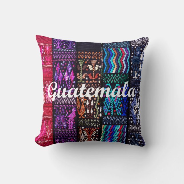 Guatemalanska textildesigner kudde (Framsida)