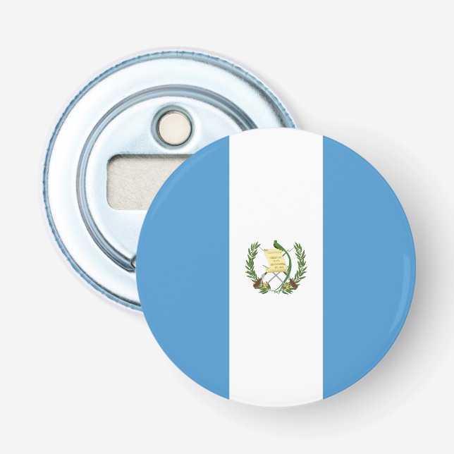 Guatemalas flagga flasköppnare (Framsidan)