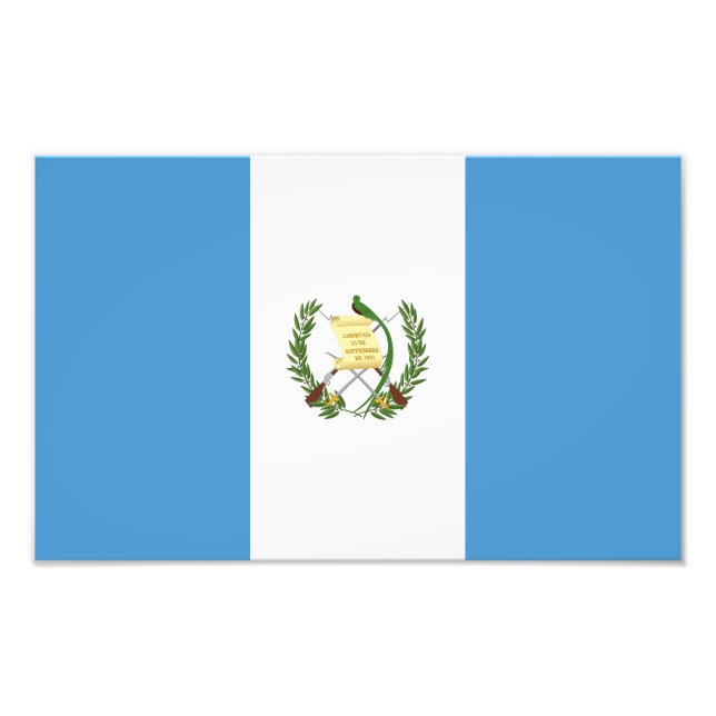 Guatemalas flagga fototryck (Framsidan)