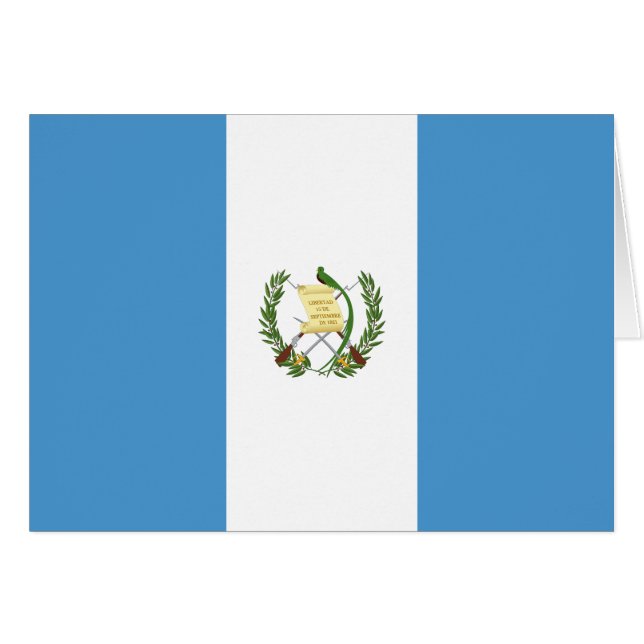 Guatemalas flagga hälsningskort (Framsidan Horizontal)