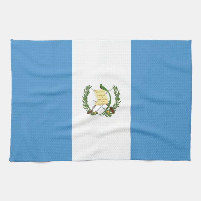 Guatemalas flagga kökshandduk (Horisontell)