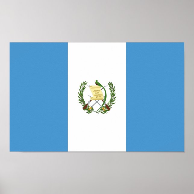Guatemalas flagga poster (Framsidan)