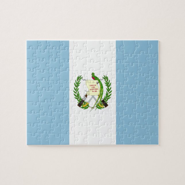 Guatemalas flagga pussel (Horisontell)