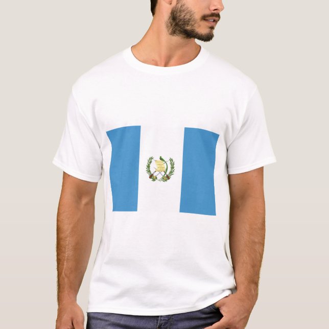Guatemalas flagga t shirt (Framsida)