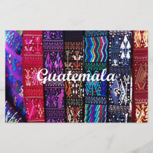 Guatemalas textildesign. brevpapper