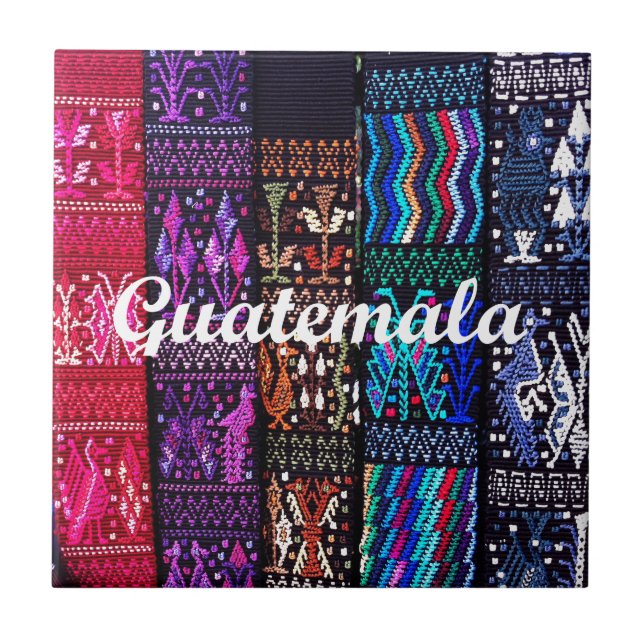 Guatemalas textildesign. kakelplatta (Framsidan)