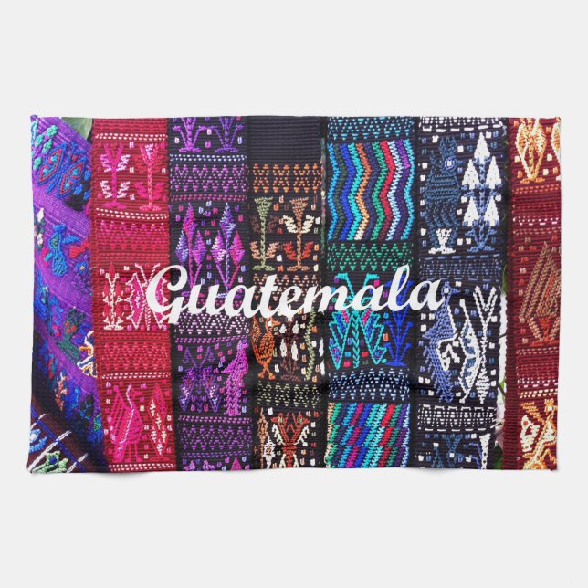 Guatemalas textildesign. kökshandduk (Horisontell)