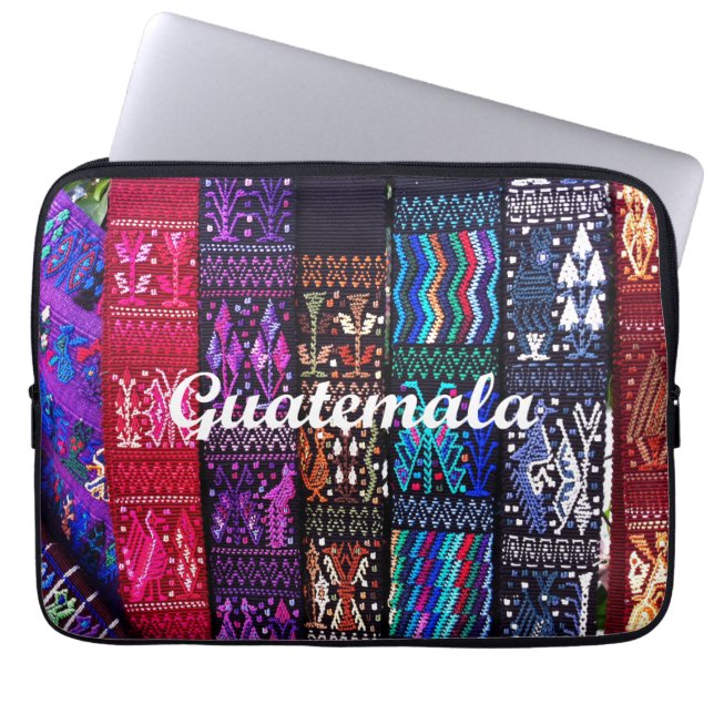 Guatemalas textildesign. laptop sleeve (Framsidan)