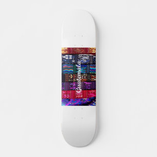 Guatemalas textildesign. mini skateboard bräda 18,5 cm