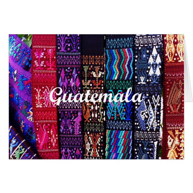 Guatemalas textildesign. OBS kort (Framsidan Horizontal)