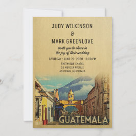 Guatemalas Vintage för bröllopsinbjudan i mitten a Inbjudningar