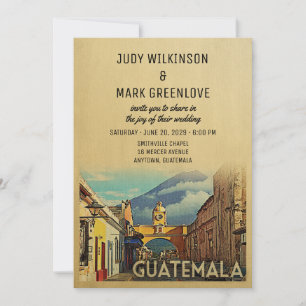 Guatemalas Vintage för bröllopsinbjudan i mitten a Inbjudningar