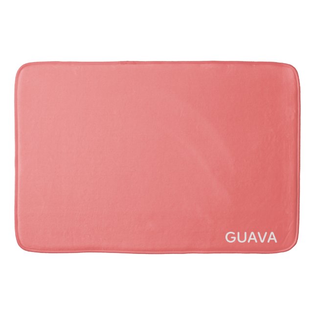 Guava rosa färg namn badrumsmatta (Framsidan)