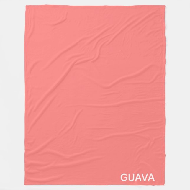 Guava rosa färg namn fleecefilt (Framsidan)