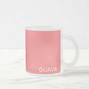 Guava rosa färg namn frostad glasmugg