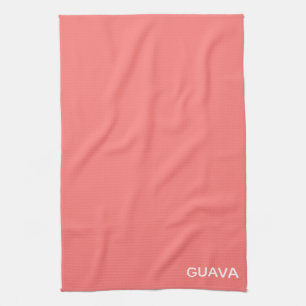 Guava rosa färg namn kökshandduk