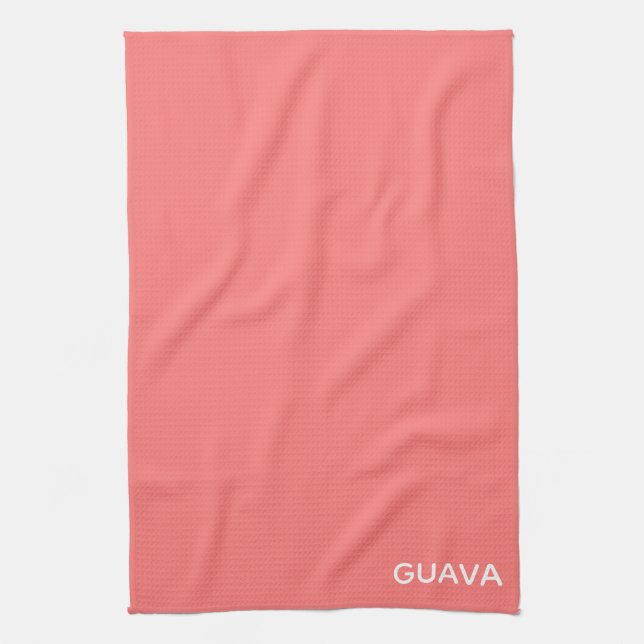 Guava rosa färg namn kökshandduk (Vertikal)