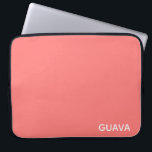 Guava rosa färg namn laptop fodral<br><div class="desc">Den varma rosan av guava-frukt.</div>