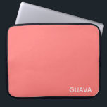 Guava rosa färg namn laptop fodral<br><div class="desc">Den varma rosan av guava-frukt.</div>