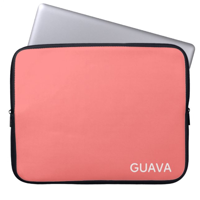 Guava rosa färg namn laptop fodral (Framsidan)