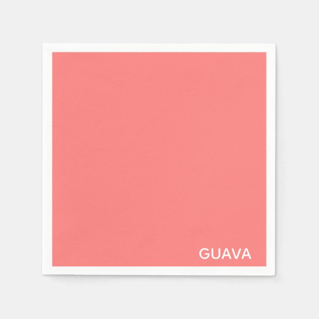 Guava rosa färg namn pappersservett (Framsidan)