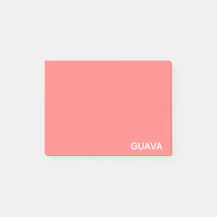 Guava rosa färg namn post-it block
