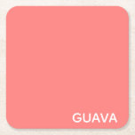 Guava rosa färg namn underlägg papper kvadrat<br><div class="desc">Den varma rosan av guava-frukt.</div>