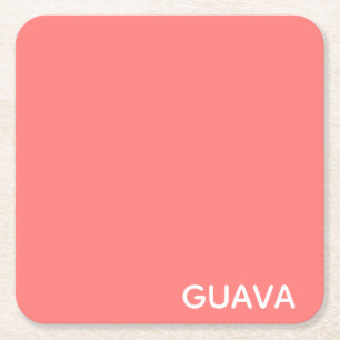 Guava rosa färg namn underlägg papper kvadrat