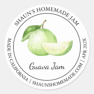 Guava Sylt Modern-etikett Runt Klistermärke
