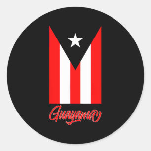 Guayama City Puerto Rico Flagga S Runt Klistermärke