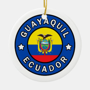 Guayaquil Ecuador Julgransprydnad Keramik