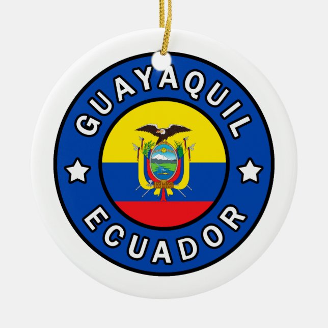 Guayaquil Ecuador Julgransprydnad Keramik (Framsidan)
