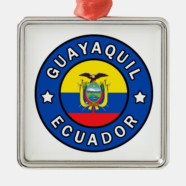Guayaquil Ecuador Julgransprydnad Metall (Framsidan)
