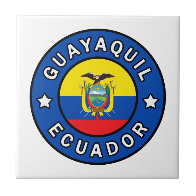 Guayaquil Ecuador Kakelplatta (Framsidan)