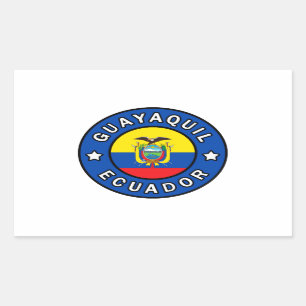 Guayaquil Ecuador Rektangulärt Klistermärke