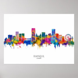 Guayaquil Ecuador Skyline Poster