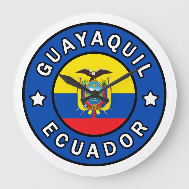 Guayaquil Ecuador Stor Klocka (Framsida)