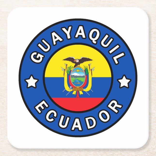 Guayaquil Ecuador Underlägg Papper Kvadrat (Framsidan)