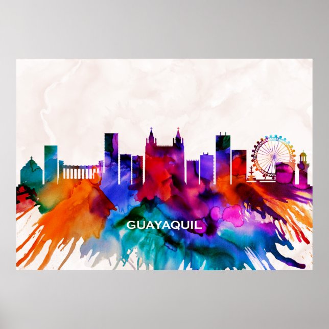 Guayaquil Skyline Poster (Framsidan)