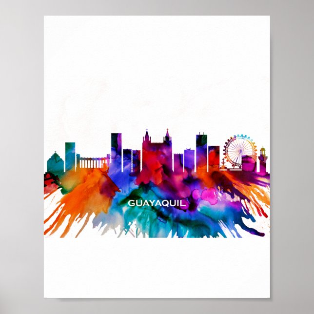 Guayaquil Skyline Poster (Framsidan)