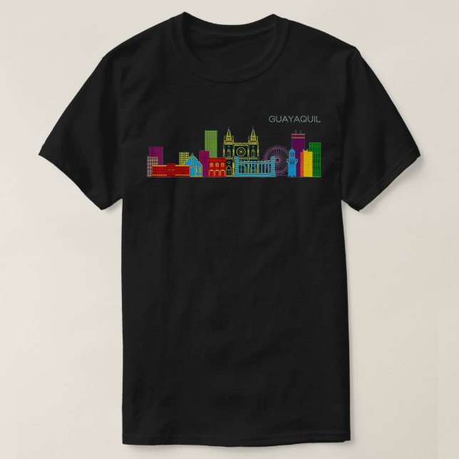 Guayaquil Skyline T Shirt (Design framsida)