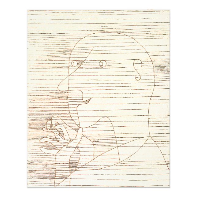 Gubbe räknar på fingrarna, fototryck (Framsidan)