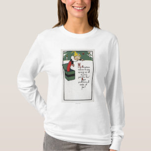 Gubben i lådan som överför julönskemål t-shirt