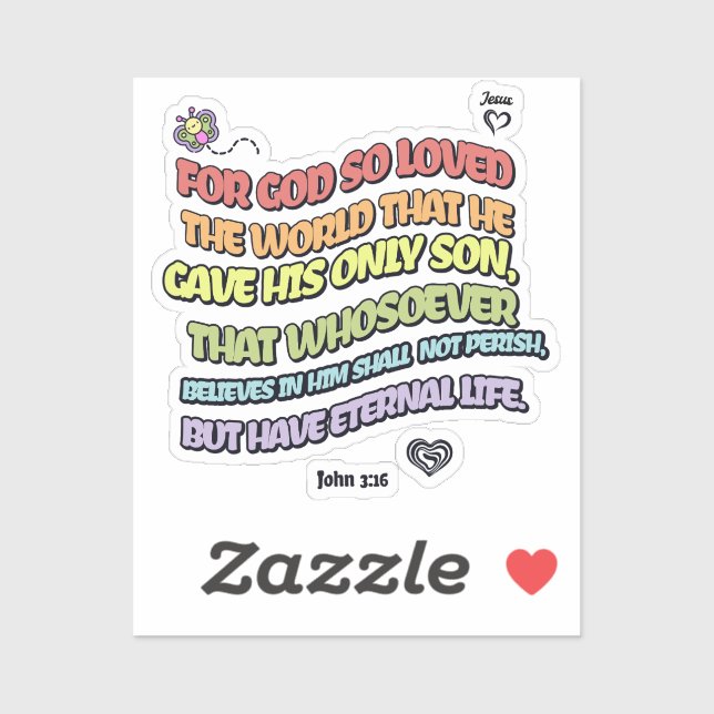 Gud älskade världen klistermärken (Ark)